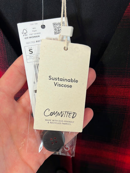 MANGO. Checked dress/vest. TS