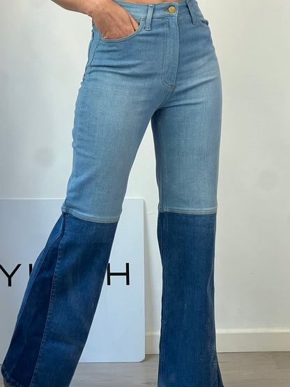 JULISE MAGON. Pantalón denim bicolor T.M