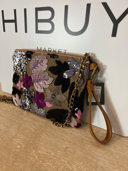 DULCINEA HEREDIA. Bolso doble textura flores