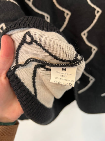 LA CASITA DE WENDY. Jersey negro lana dibujo