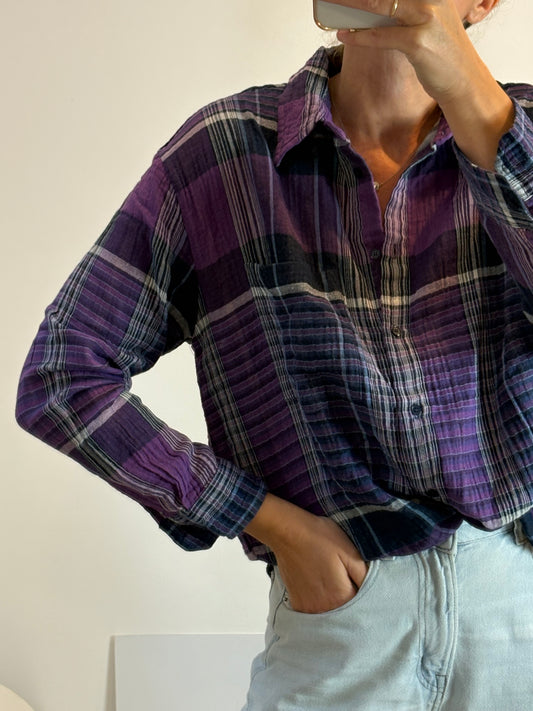 MASSCOB. Camisa cuadros algodón