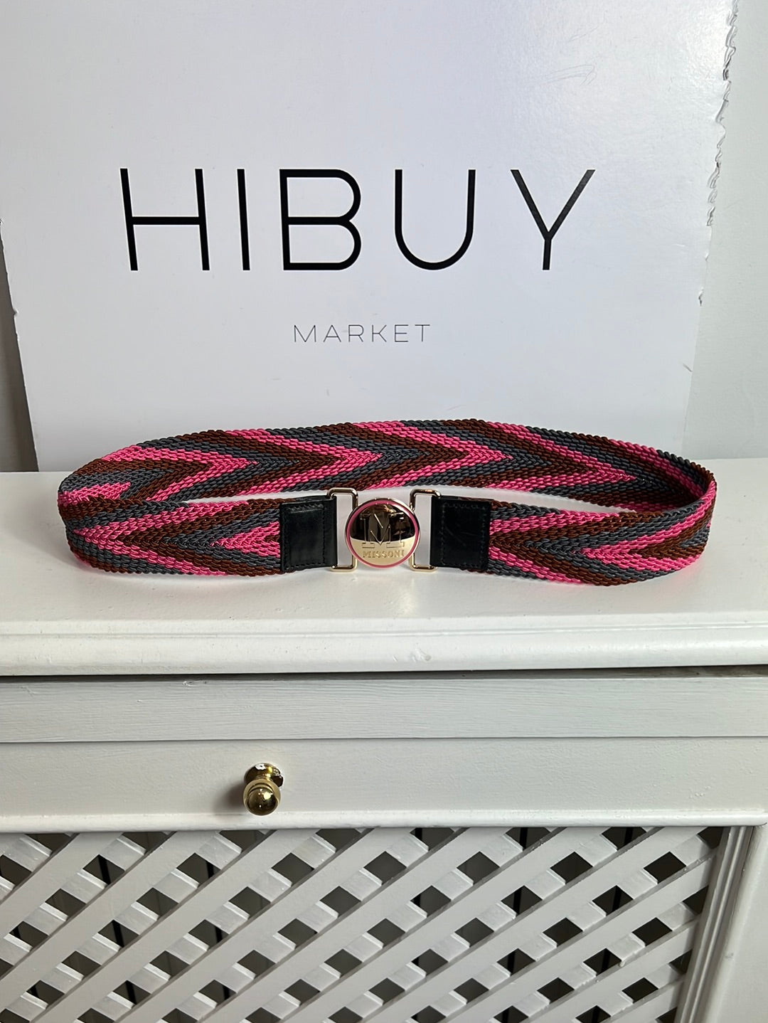 MISSONI. Elastic braided belt in colors. TL