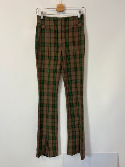 UTERQÜE. Pantalón cuadros aberturas