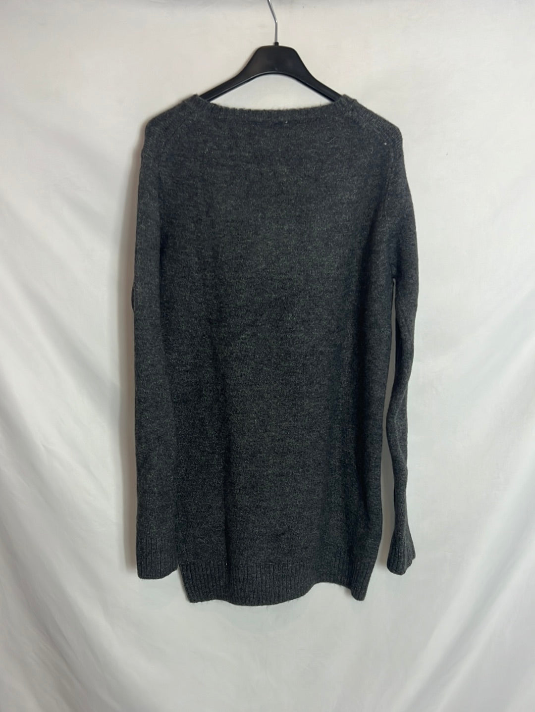 ZARA. Vestido punto gris. T S