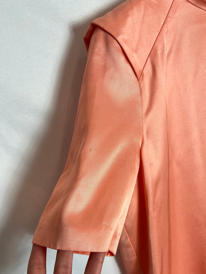 INÉS MARTIN ALCALDE. Salmon satin back top. TS