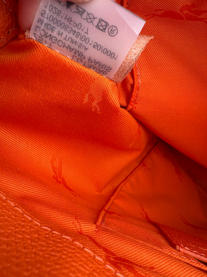 LONGCHAMP. Bolso naranja de hombro