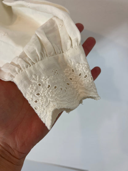 SEZANE. Embroidered beige blouse T.40