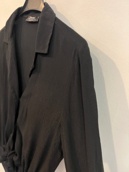 BERSHKA. Body negro botones joya. T S