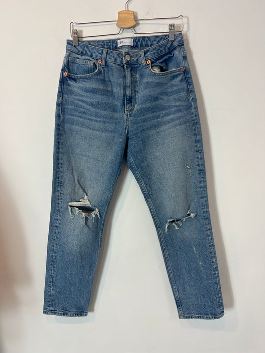 ZARA. Ripped denim trousers, size 40