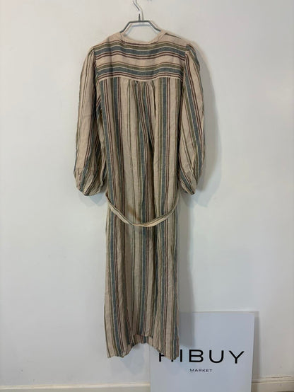 LLOYD´S. Vestido lago lino rayas