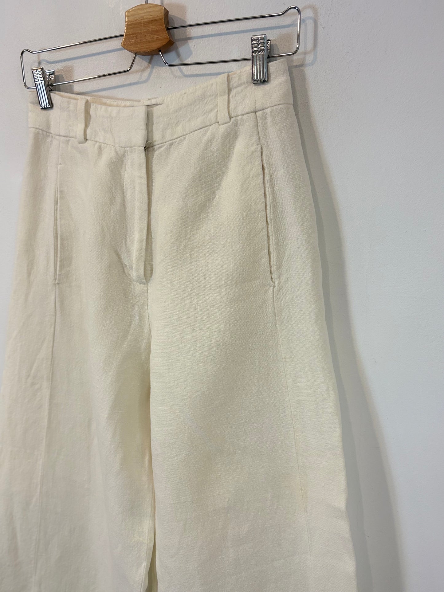 MASSIMO DUTTI Limited Edition. pantalón 100% lino en crudo