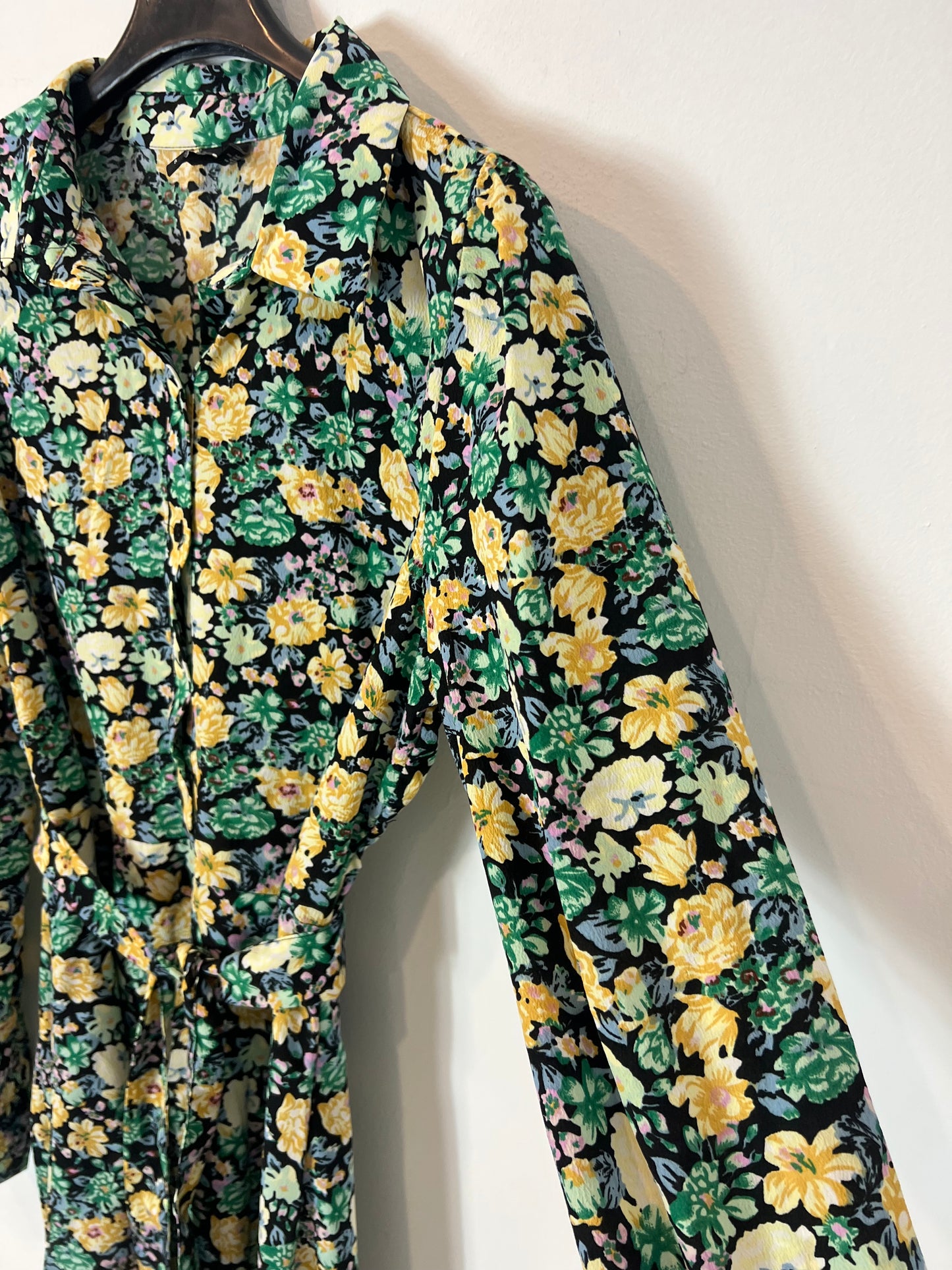 PIECES. Vestido midi flores. T S