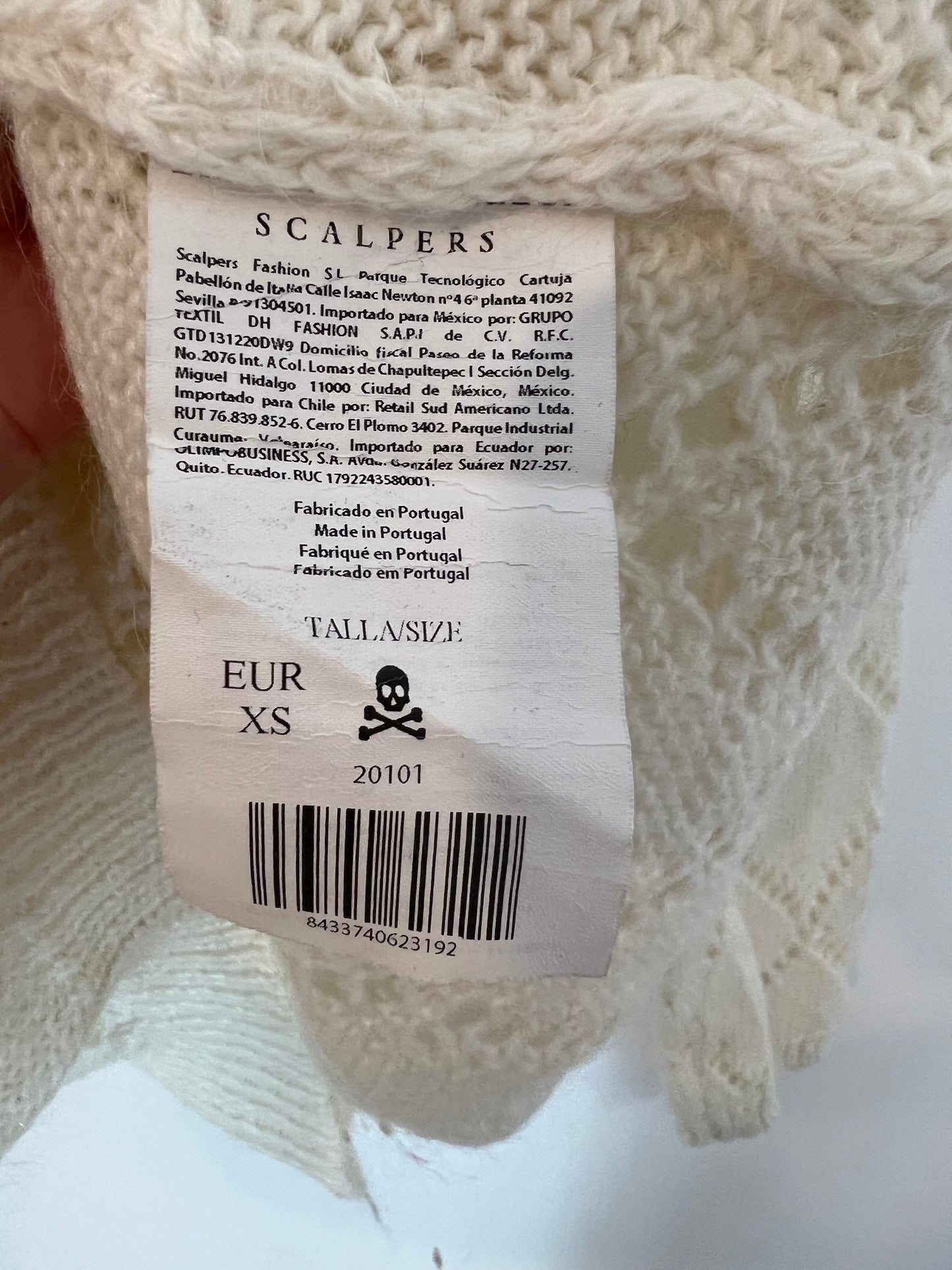 SCALPERS. Jersey beige claro. T XS