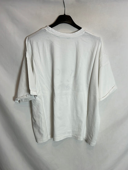 PRIMARK. Camiseta blanca letras. T L