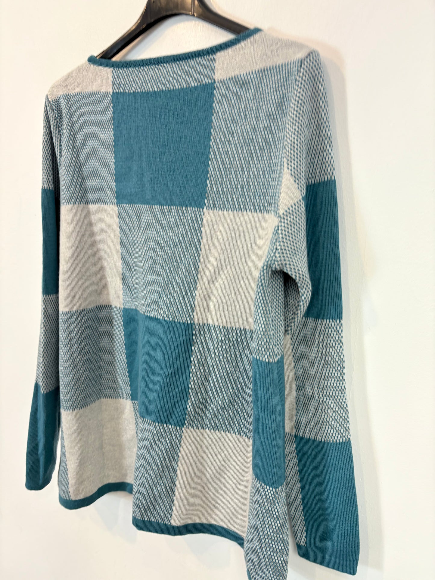 LA CASITA DE WENDY. Jersey cuadros azul merino