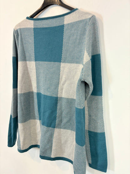 LA CASITA DE WENDY. Jersey cuadros azul merino