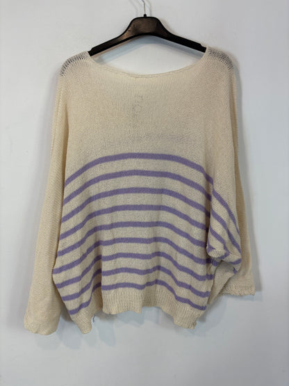 OTHERS. Fine striped sweater. TS/M
