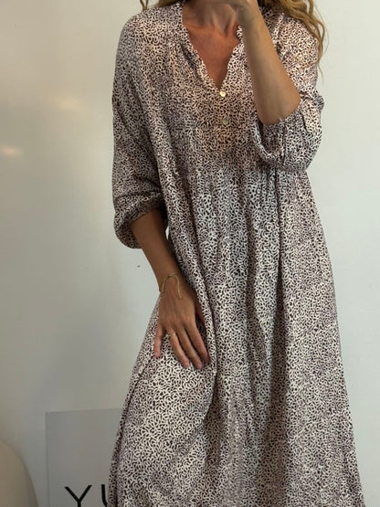 RENATTA & GO. Vestido midi estampado fluido