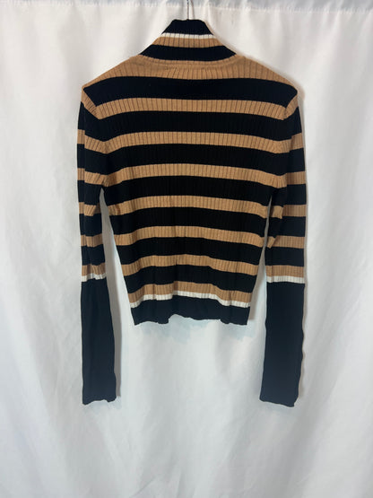 ZARA. Jersey rayas canalé. T M