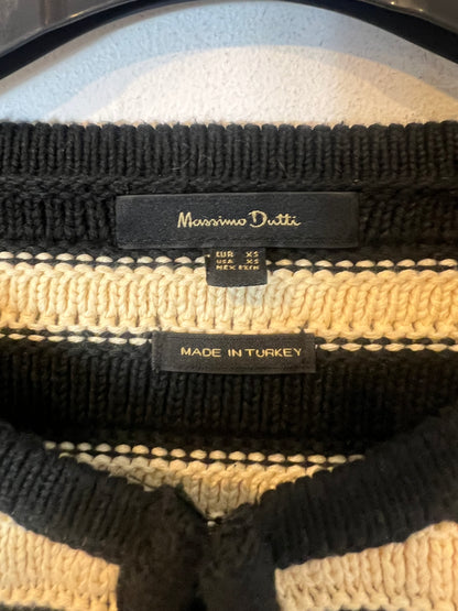 MASSIMO DUTTI. Cárdigan rayas botones dorados. T XS