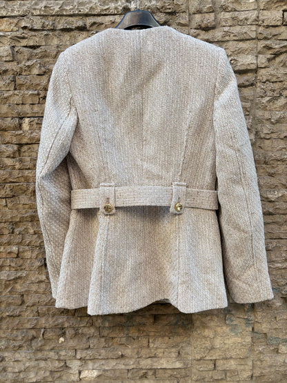 ZARA. Blazer tweed hilos dorados XS