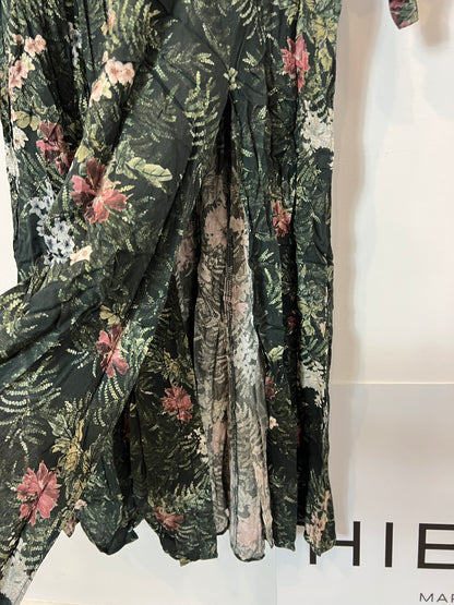 AMITIÉ. Vestido largo estampado fluido. T S