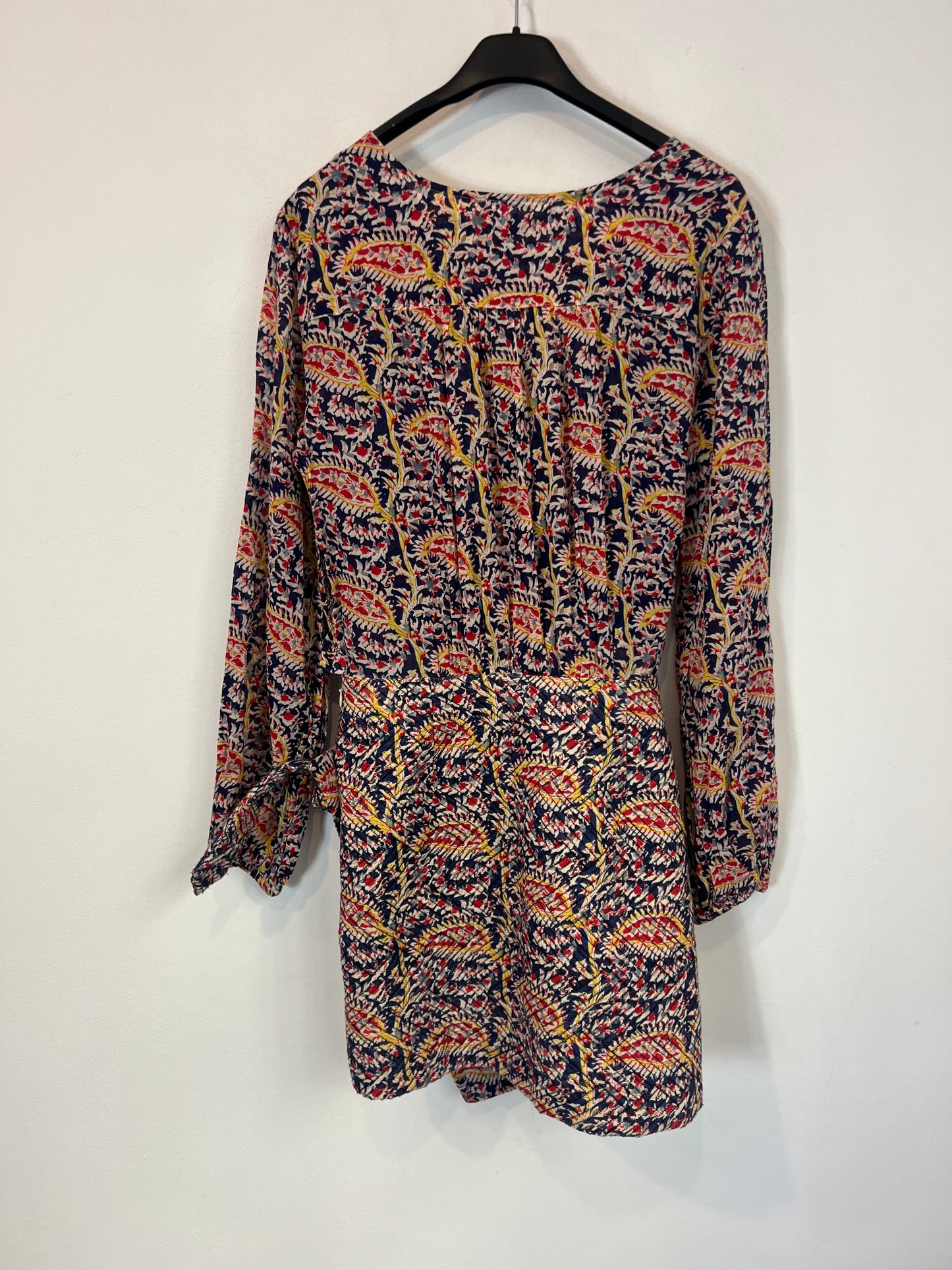 BA&SH. Vestido estampado doble textura T.1(S)