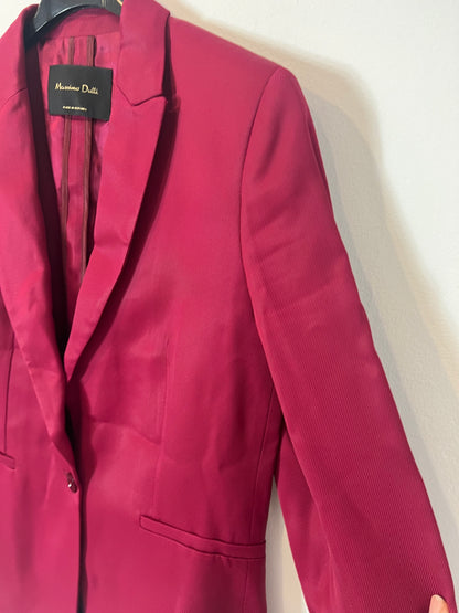 MASSIMO DUTTI. Blazer burdeos de vestir T.40