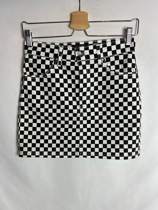 KAOTIKO. Falda corta cuadros. T 36