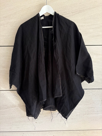 FINESTRA MENORCA. Kimono negro 100% lino