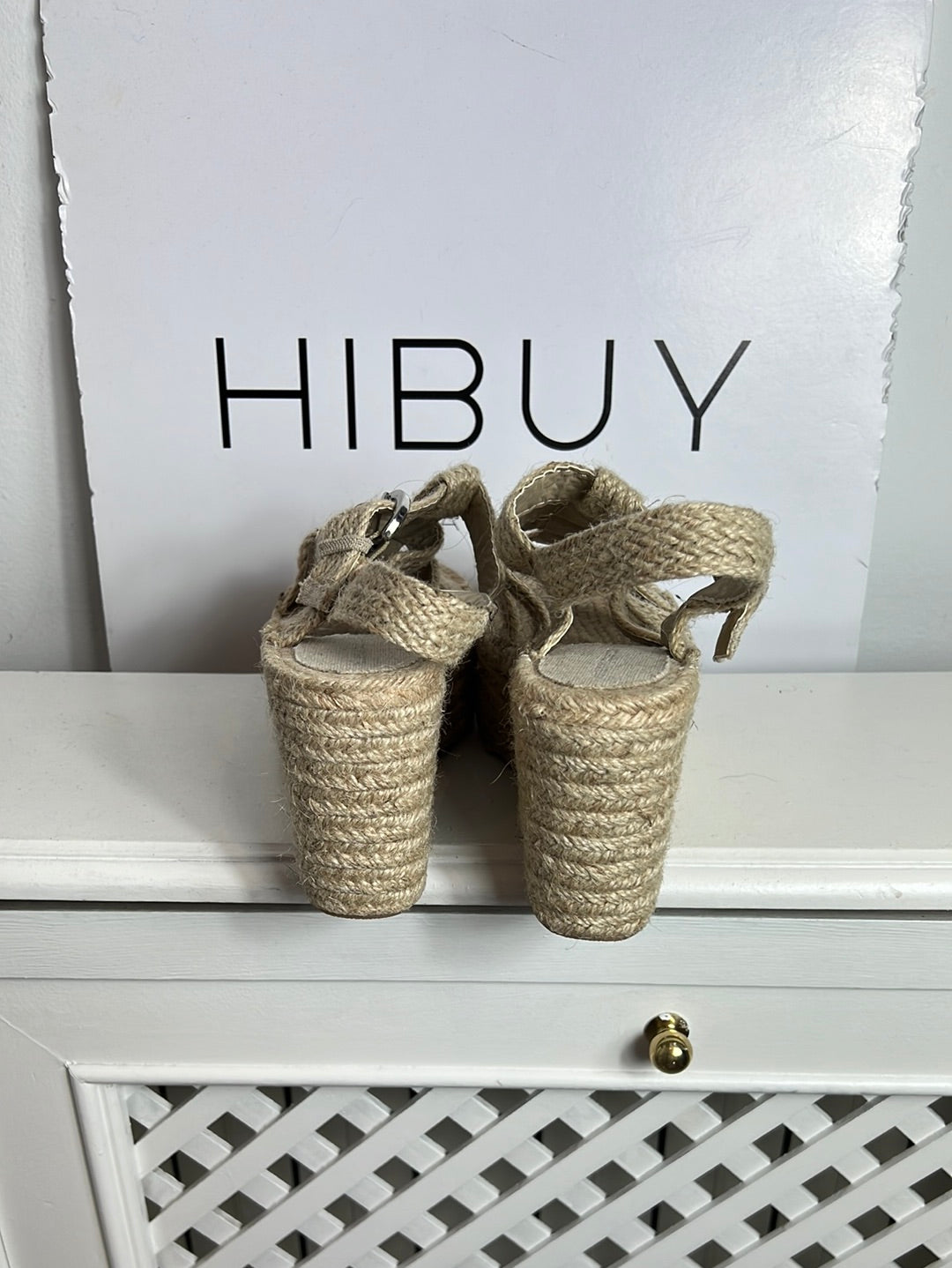 PULL&BEAR . Cuñas tiras esparto. T 39