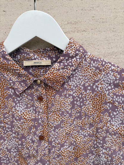 SESSÚN. Blusa malva estampada