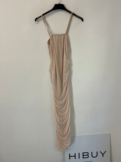 PRETTYLITTLETHING.vestido rosa fruncido T.36