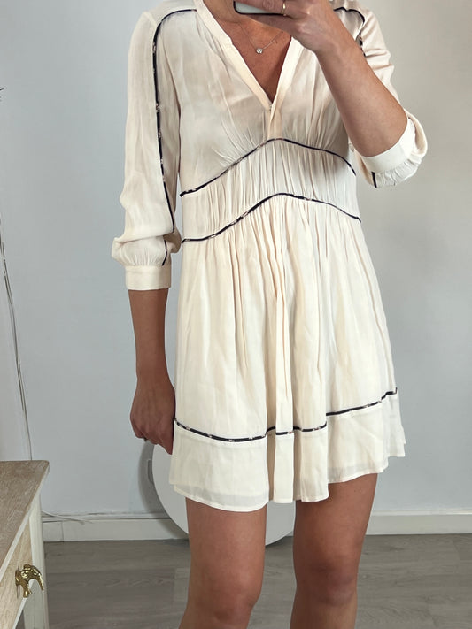 BA&amp;SH. Beige dress with detail S.1(S)