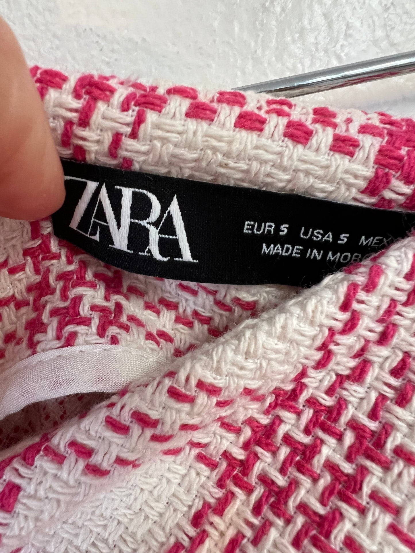 ZARA. Falda corta cuadros T.s