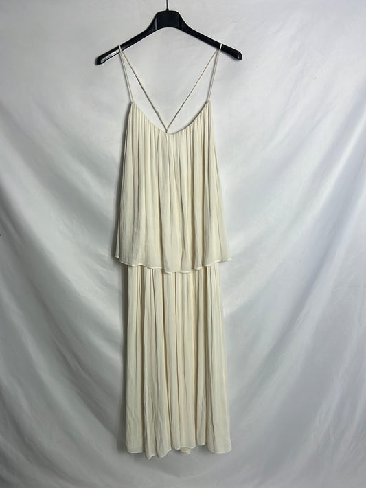 ZARA. Flowing ecru dress. TS