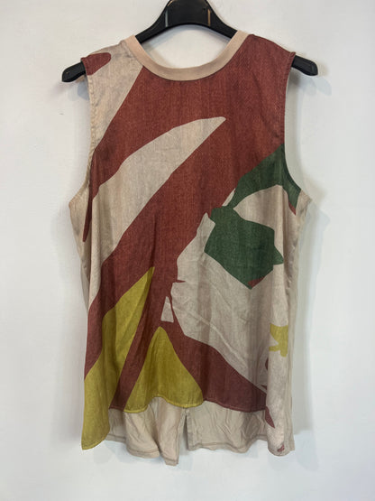 TRUCCO. Top estampado doble textura. T L