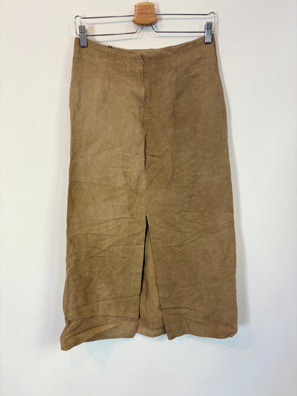 MASSIMO DUTTI. Tan mixed-color midi skirt. Size XS ( S)