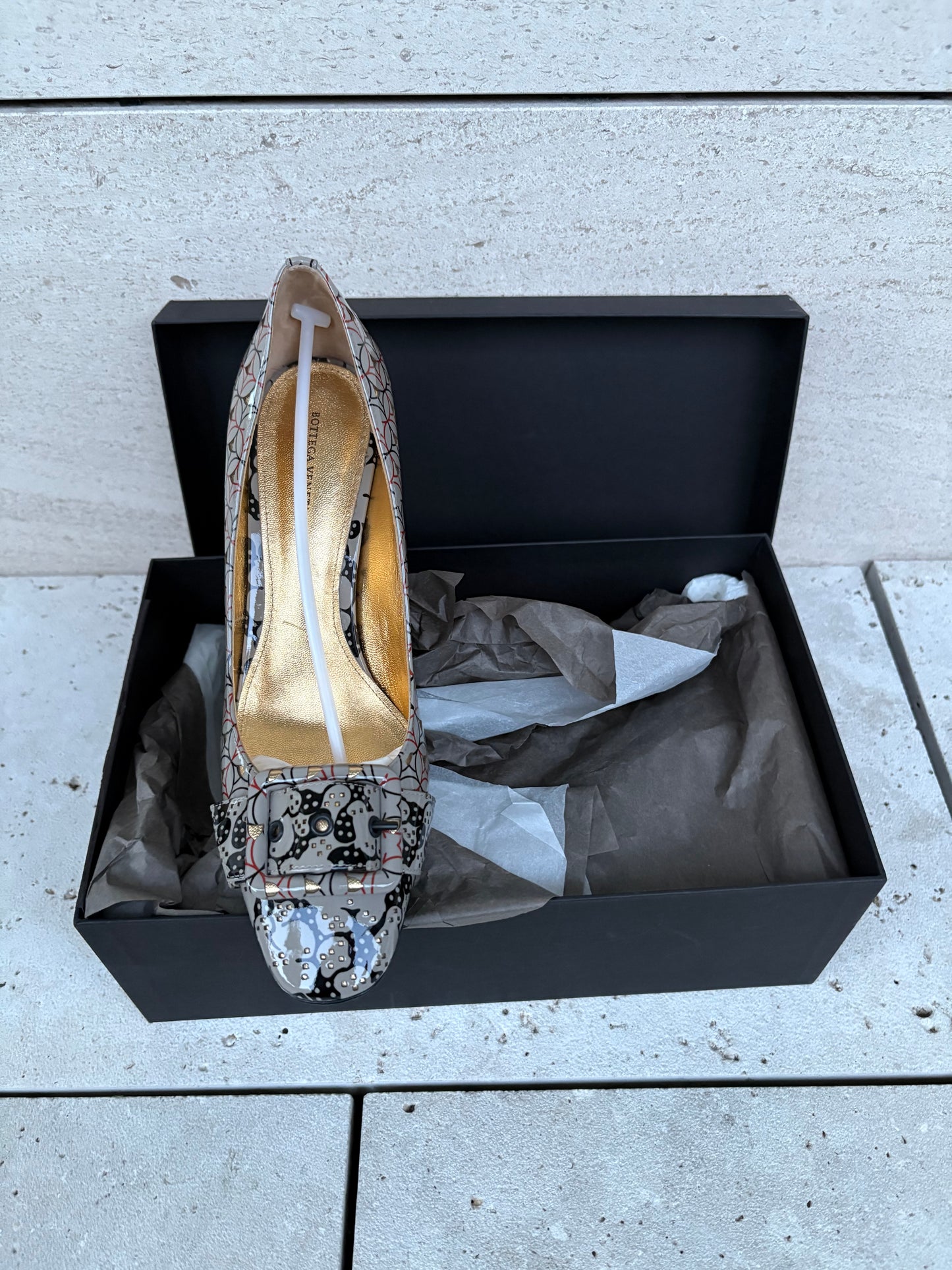 BOTTEGA VENETA. Tacones dibujo geométrico