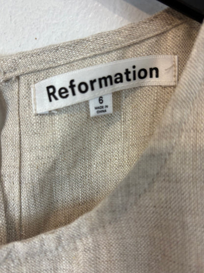 REFORMATION. Mono largo beige lino
