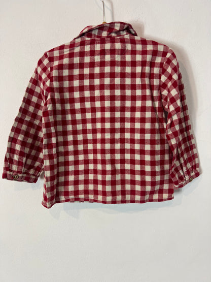 NANOS. Camisa cuadros textura. T 24 meses