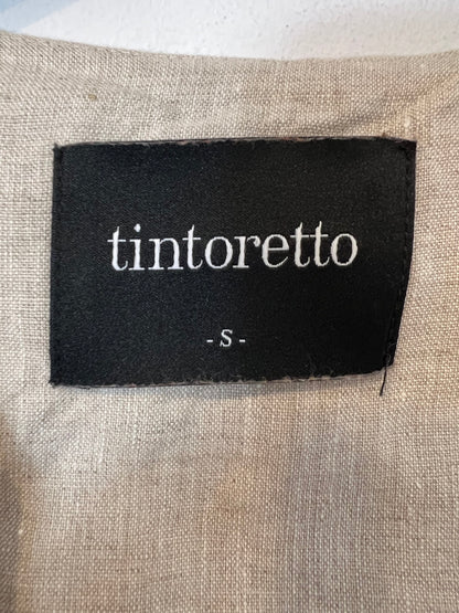 TINTORETTO. Chaleco beige lino. T S