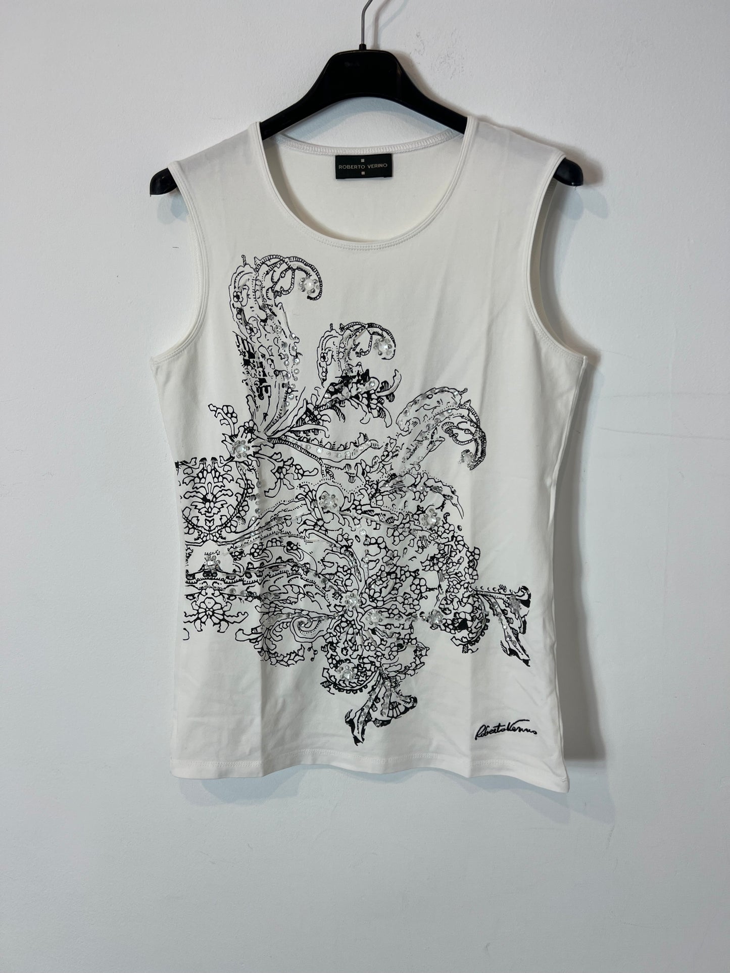 ROBERTO VERINO. Beaded print top. TM
