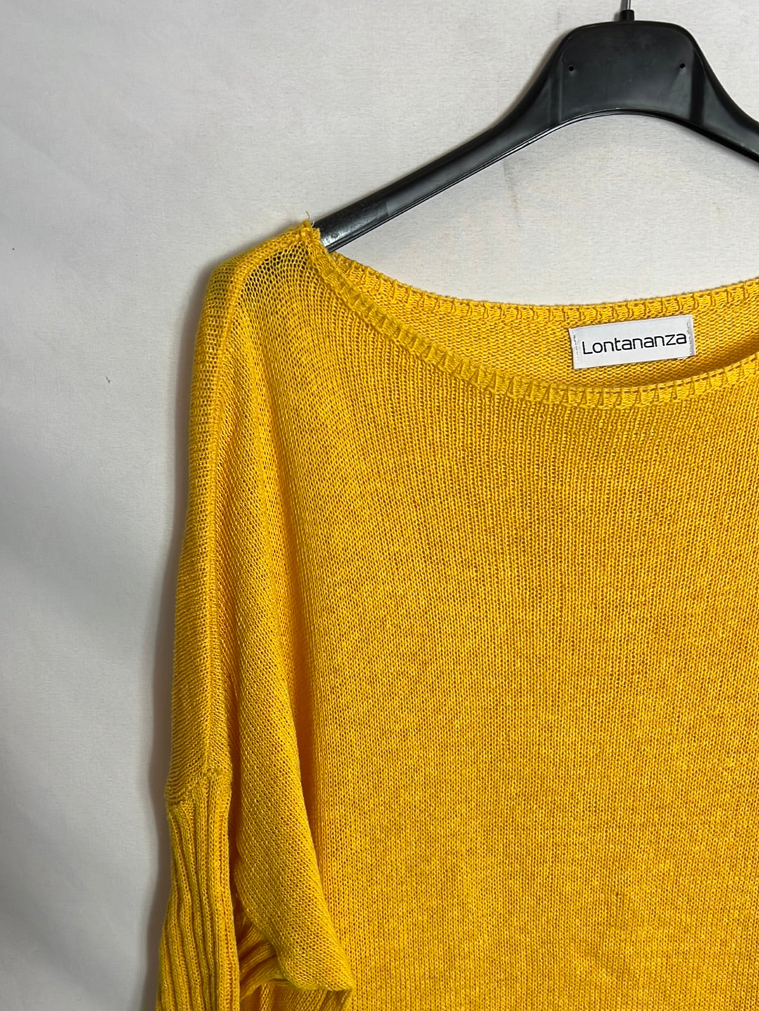 LONTANANZA. Jersey amarillo cuello barco . T U(M/L)