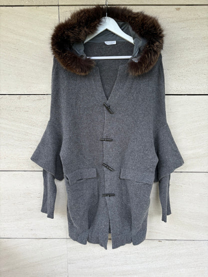 BRUNELLO CUCINELLI. Chaqueta cashmere gris