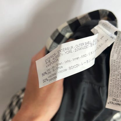 ZARA. Blazer Lino cuadros. T L