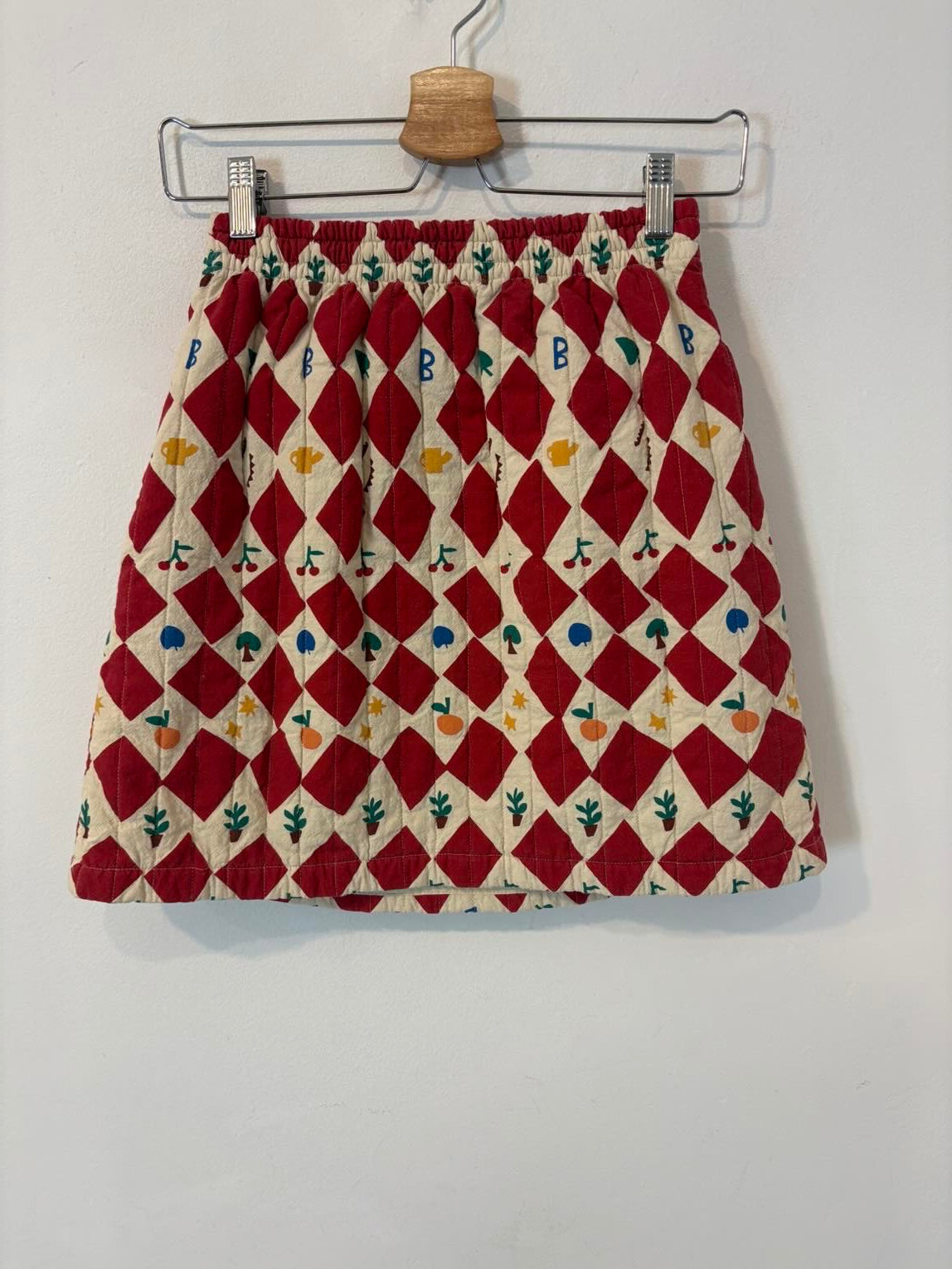 BOBO CHOSES. Falda corta estampada textura