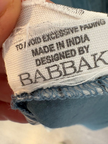 BABBAKI. Vestido midi azul palabra de honor