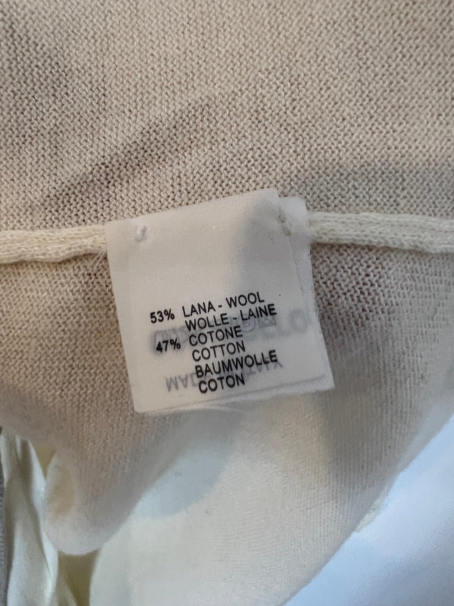 RIVAMONTI. Chaqueta con lana fluida color crudo. T M