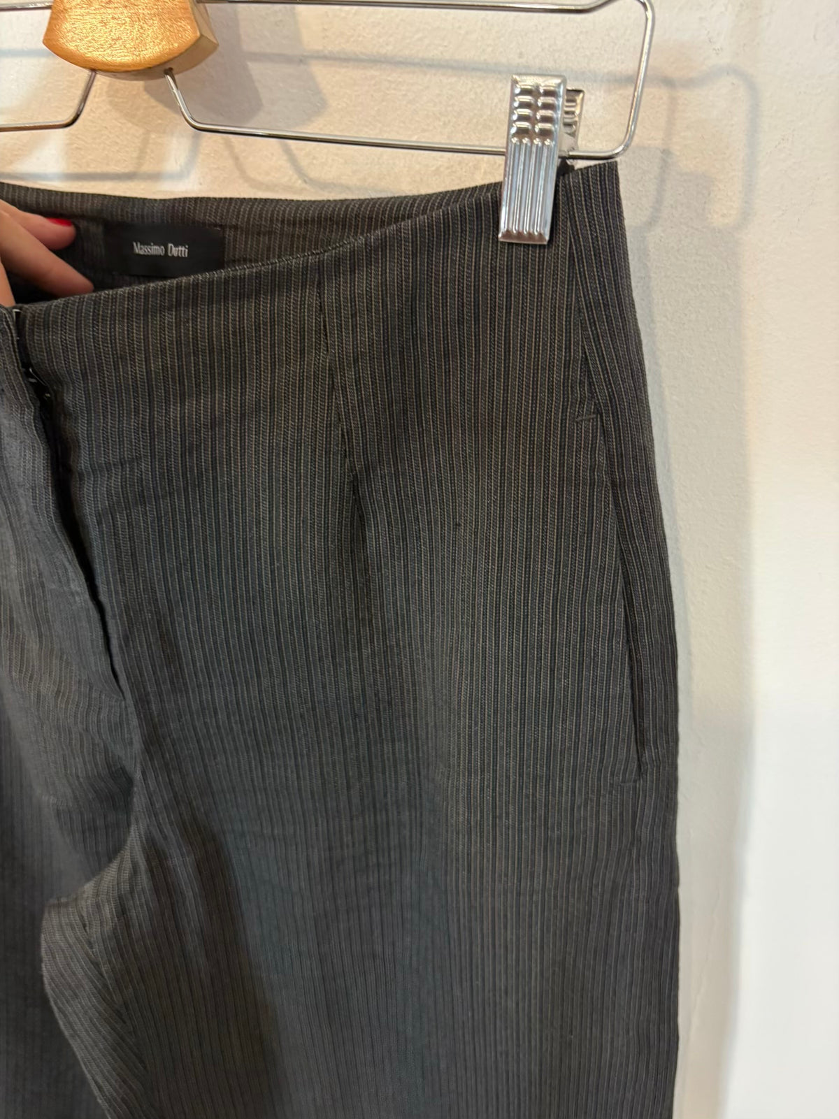 MASSIMO DUTTI. Conjunto gris marengo textura